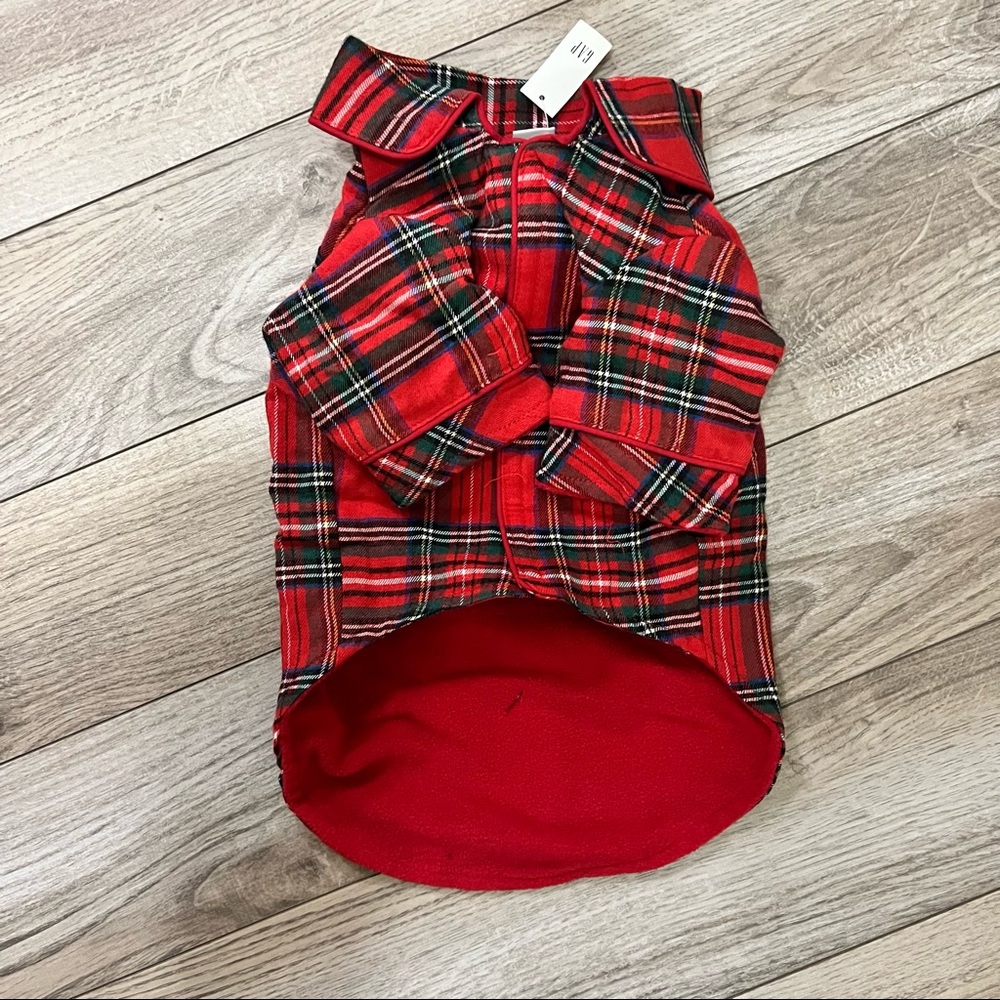 Gap Red Plaid Dog Pajamas - XS/S